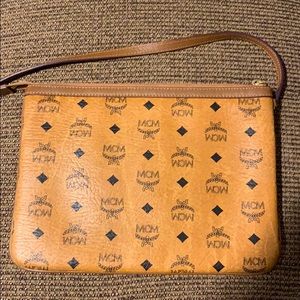 MCM tan clutch